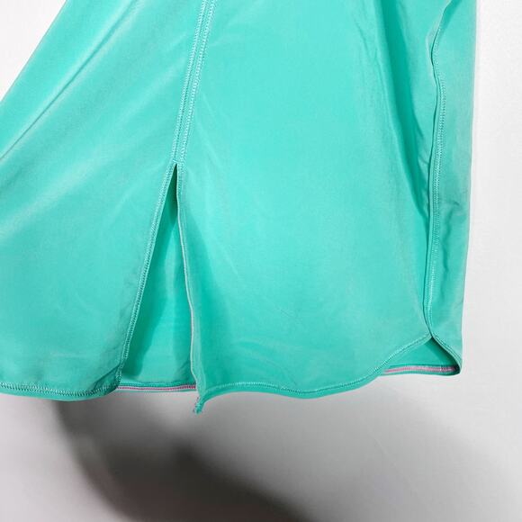 Ivivva by Lululemon Girls 12 Teal Green Split Back Keyhole Racerback Tank Scoop - Picture 7 of 7